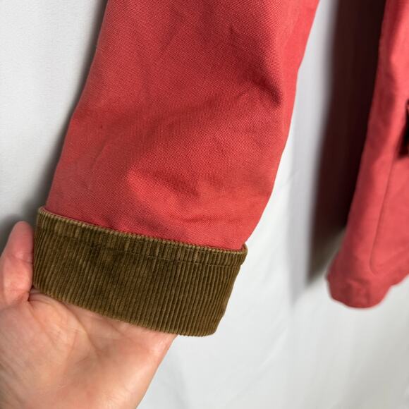 Vintage L.L. Bean Womens Red XL Duck Canvas Barn Chore Coat Flannel Lined Jacket - Picture 9 of 12